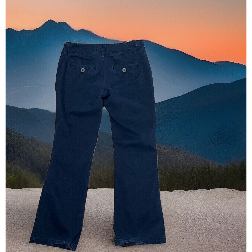 Arizona Jeans Pants Chinos Pockets Boot Cut Low Stretch Blue Juniors‎ 5 Short